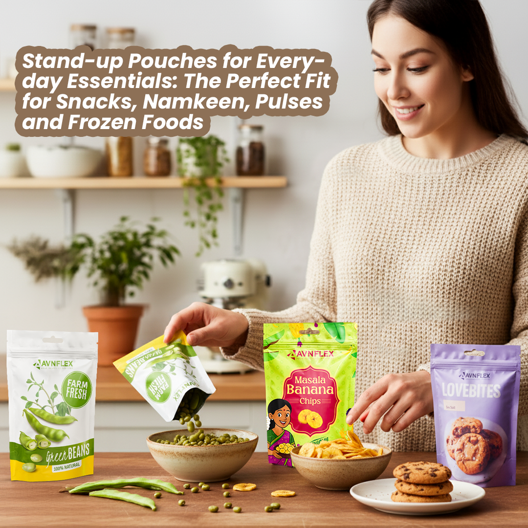 Stand-Up Pouches for Everyday Essentials: Why They Work So Well for Snacks, Namkeen, Pulses and Frozen Foods